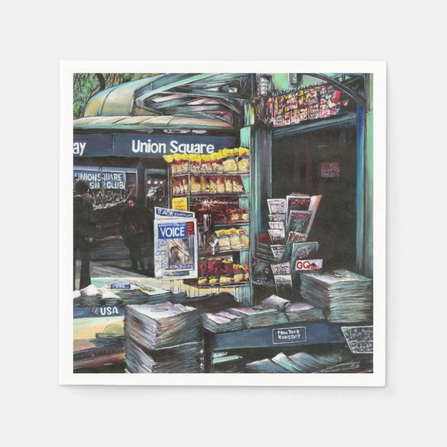 Chrysocolia Morgon, Union Square, NYC Pappersservett (Framsidan)