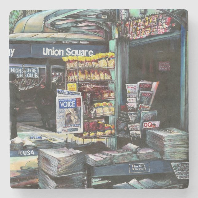 Chrysocolia Morgon, Union Square, NYC Stenunderlägg (Framsidan)