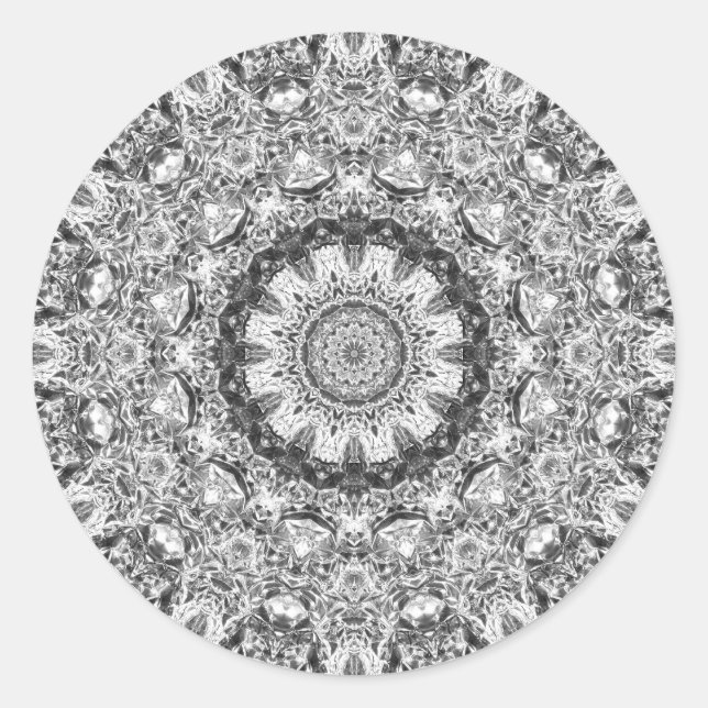 Chrystal Kaleidoscope 01 Runt Klistermärke (Framsida)
