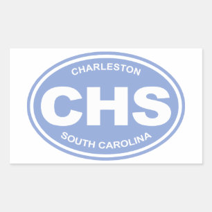 CHS (Charleston SC) Rektangulärt Klistermärke