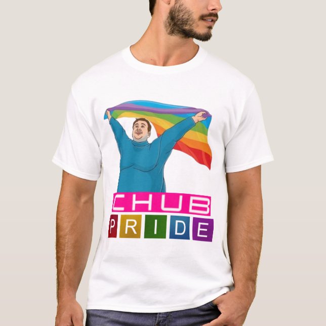 CHUB-PRIDE, HGBTQ+ Gay pride T Shirt (Framsida)