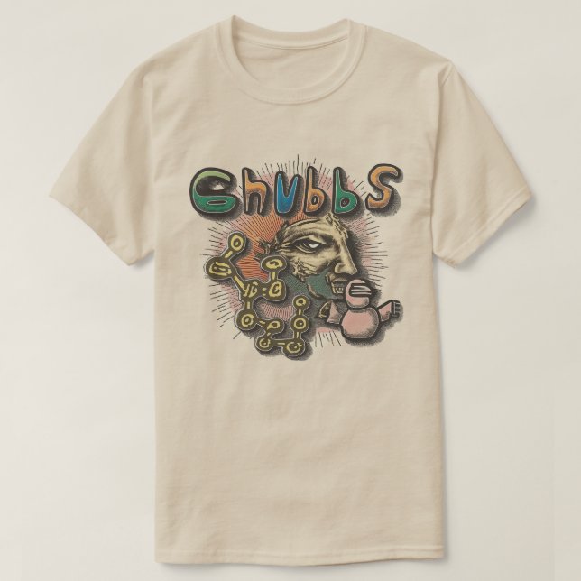 Chubbs är ett kollage-grafik t shirt (Design framsida)