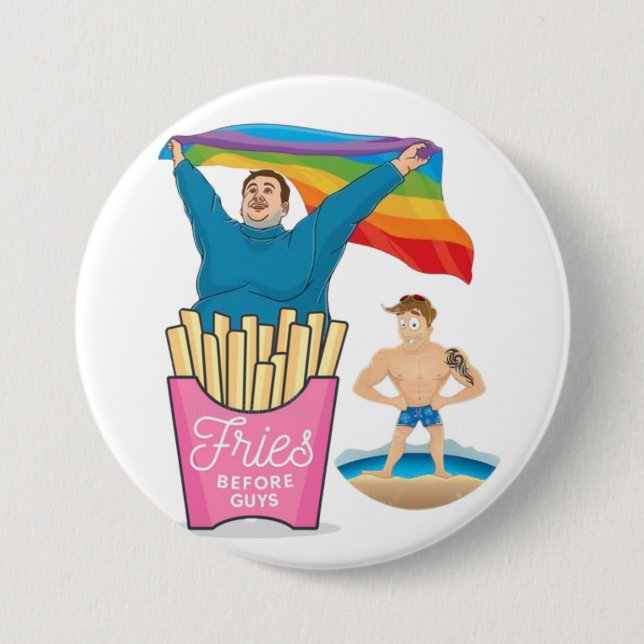 CHUBBY CHASER HBTQ HBTQ Pride Rolig Twink  Knapp (Framsida)