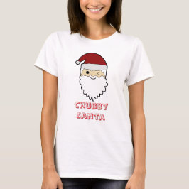 Chubby Cute Santa Face – Adorable Christmas Tee