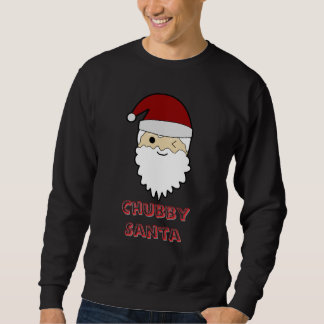 Chubby Cute Santa Face – Adorable Christmas Tee Lång Ärmad Tröja