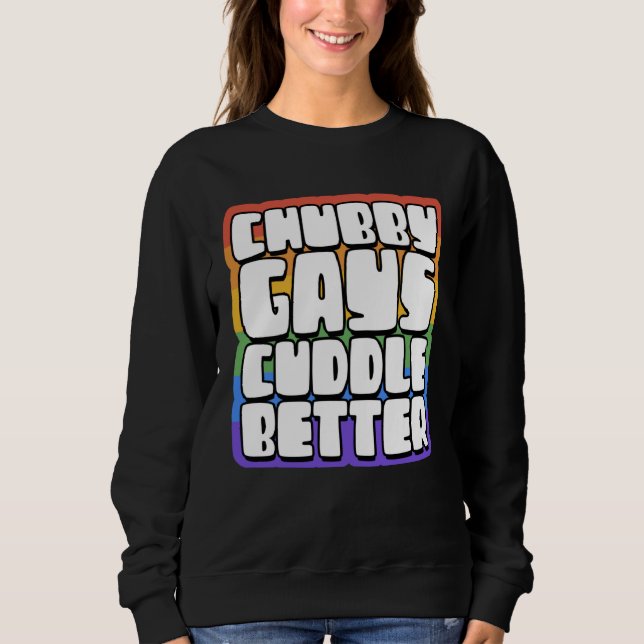 Chubby Gays Cuddle Better  Proud Gay Bear Husky Cu T Shirt (Framsida)