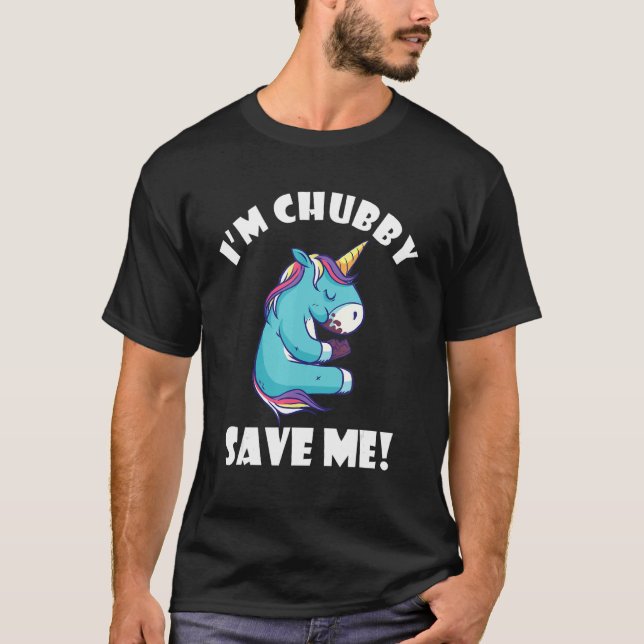 Chubby Save Me Animal Rights Rhinoceros Unicorn Rh T Shirt (Framsida)