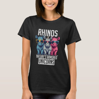 Chubby Unicorns Rhino Lover Cute Rhinoceros Women  T Shirt