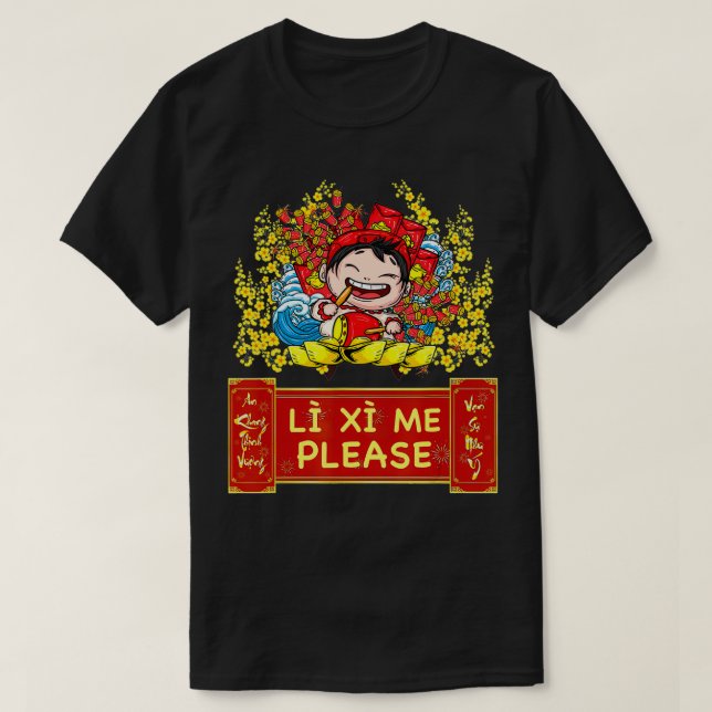 Chuc Mung Nam Moi 2021 Li Xi Me, tack T Shirt (Design framsida)