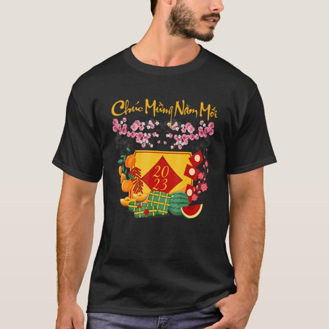 Chuc Mung Nam Moi 2023 vietnamesiskt nyår B T Shirt (Framsida)