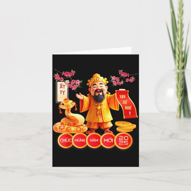 Chuc Mung Nam Moi 2025 Vietnamese Family Lunar New Kort (Framsida)