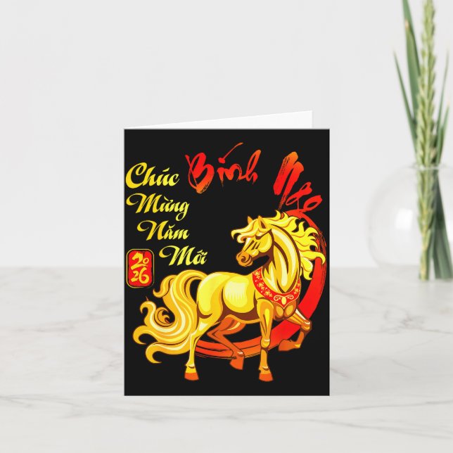 Chuc Mung Nam Moi Binh Ngo Vietnamese Lunar New Ye Kort (Framsida)