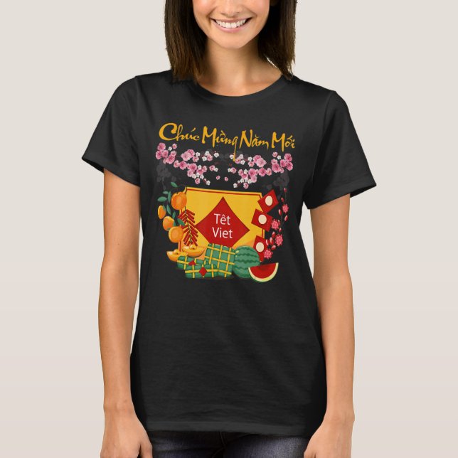 Chuc Mung Nam Moi Vietnamese Lunar New Year Tet Ca T Shirt (Framsida)