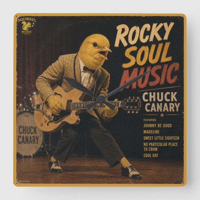 Chuck Canary Album: en Parodi Fyrkantig Klocka (Framsida)