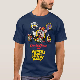 Chuck E Cheese och Munchs Make Believe Band 1989 f T Shirt