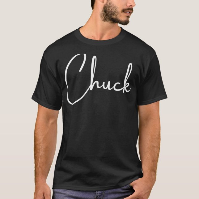 Chuck Namn Classic T-Shirt (Framsida)