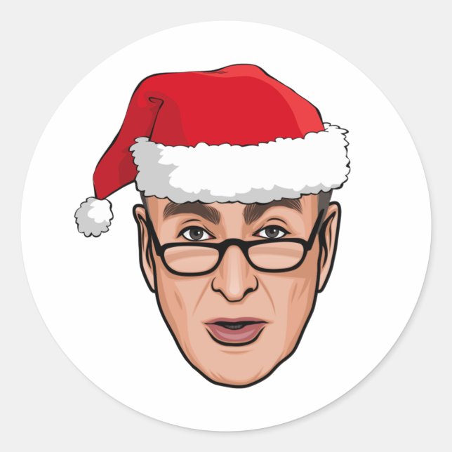 CHUCK SCHUMER CHRISTMAS RUNT KLISTERMÄRKE (Framsida)