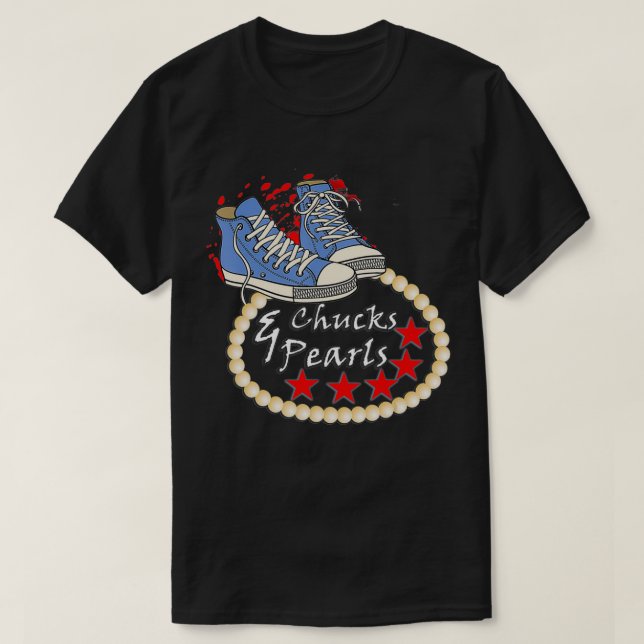 Chuckar & Pearls Kamala, Converse Women Flickor ma T Shirt (Design framsida)