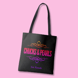 Chuckar & Pearls Vote Kamala Black Tygkasse