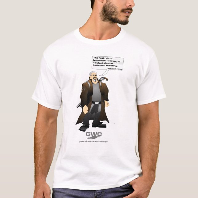 Chuckcitationsteckenskjorta: Tweeting T Shirt (Framsida)