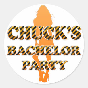 Chuckens Bachelor Party Runt Klistermärke