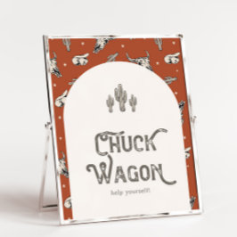 Chuckens vagnskylt med Vilda western 8 x 10