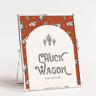 Chuckens vagnskylt med Vilda western 8 x 10