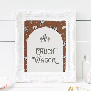 Chuckens vagnskylt med Vilda western 8 x 10
