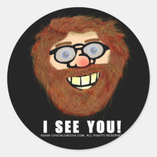 CHUCKLE ROBERT_STICKER RUNT KLISTERMÄRKE