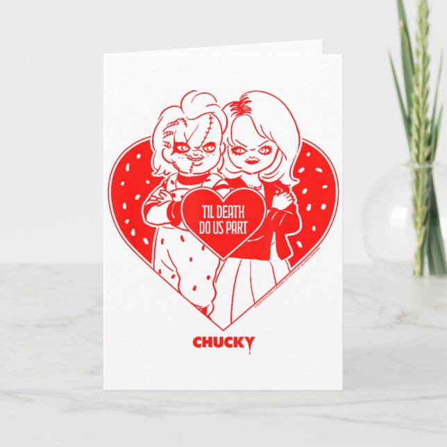 Chucky &amp; Tiffany Til Death Do Us Part Valentin Kort (Framsida)