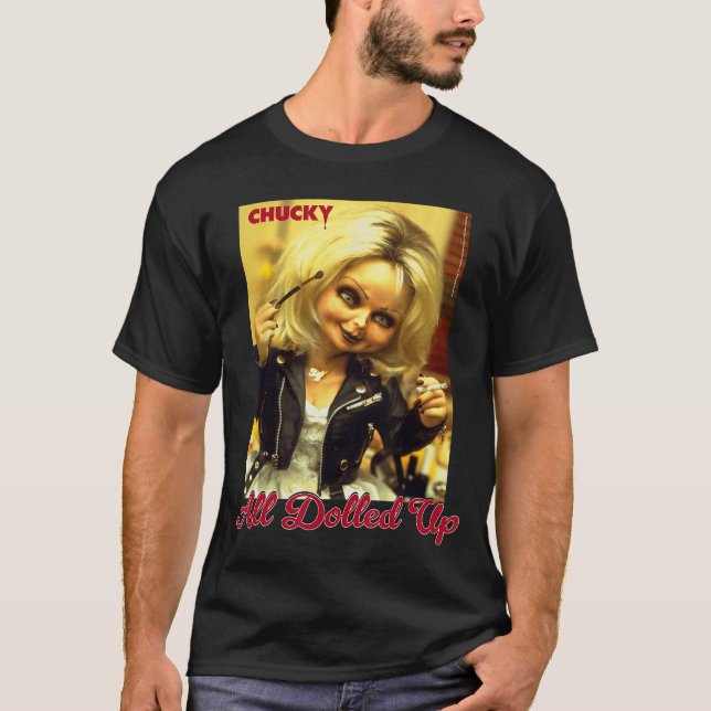 Chuckyiffany All Dolled Up retro retro T Shirt (Framsida)