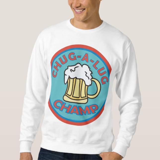 Chug A Lug Champ Lång Ärmad Tröja (Framsida)