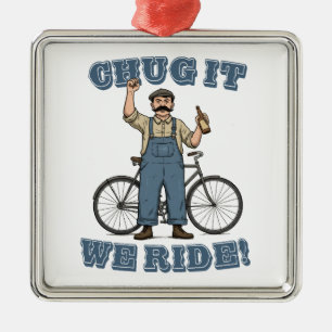 Chug it we Ride Cycling Julgransprydnad Metall