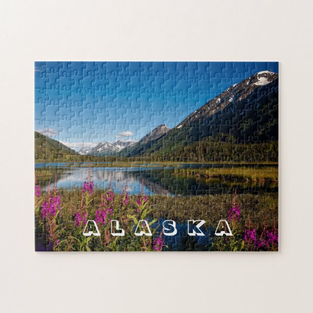 Chugach National Forest, Alaska, Vacker Foto Pussel (Horisontell)