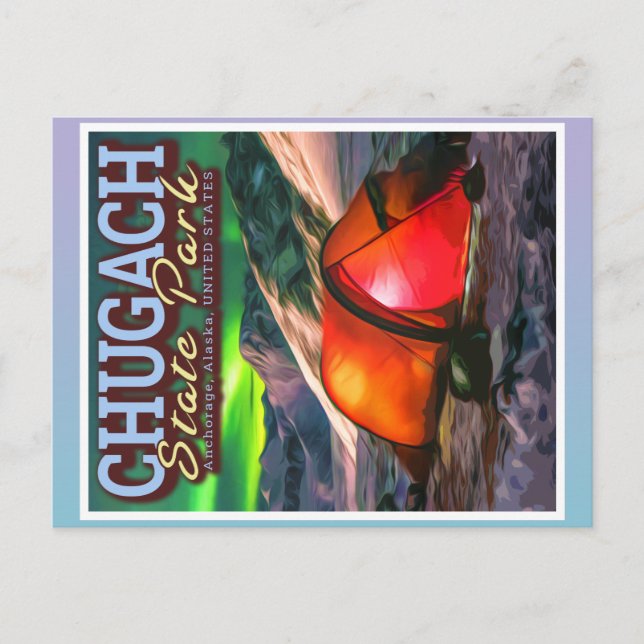 CHUGACH STATE PARK - ANCHORAGE ALASKA VYKORT (Framsida)