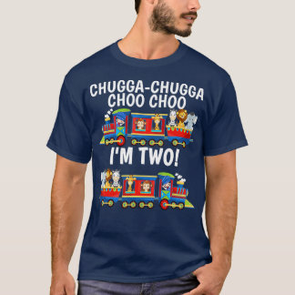 Chugga Chugga Choo Choo, jag är 2 Tåg födelsedag f T Shirt