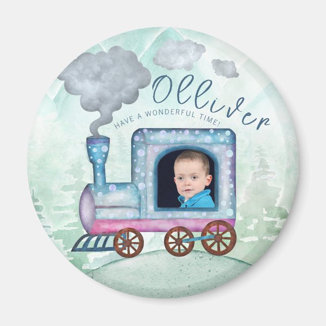 Chugga Chugga Chugga 2-foto, tåg Magnet (Framsidan)