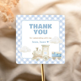 Chugga Chugga Train Birthday Fyrkantigt Klistermärke