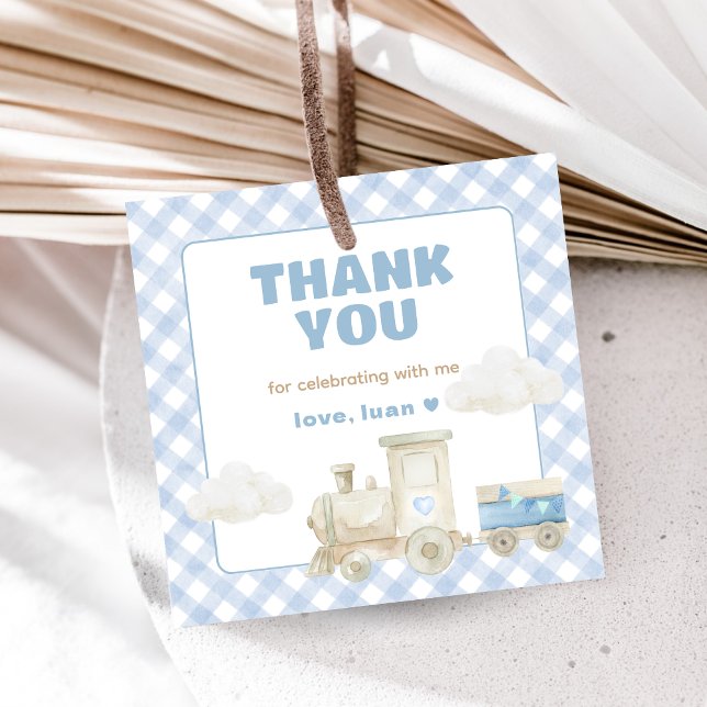 Chugga Chugga Train Birthday  Gåvor Etiketter (Train Boy Birthday Party Favor Tags)