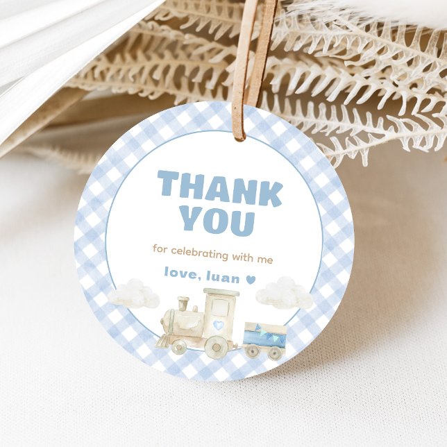 Chugga Chugga Train Birthday  Gåvor Etiketter (Train Boy Birthday Party Favor Tags)