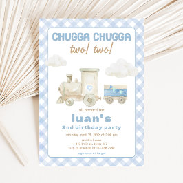 Chugga Chugga Train Birthday Inbjudningar