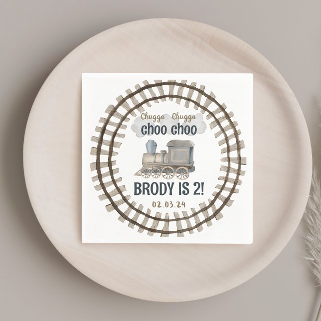 Chugga Chugga två andra födelsedagen Pappersservett (Skapare uppladdad)