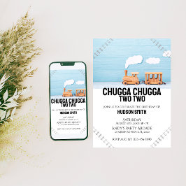 Chugga Chugga Två två | Barns födelsedag Photo Inb Inbjudningar