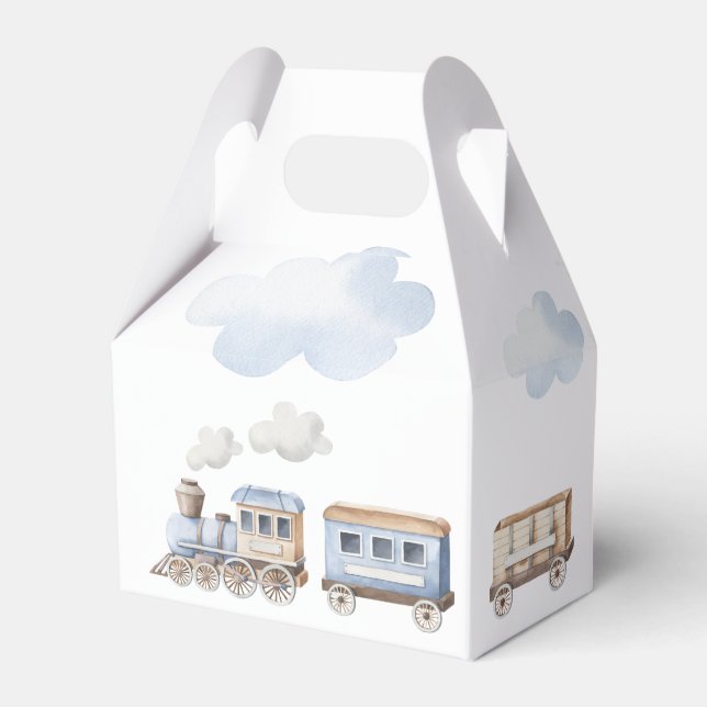 Chugga Chugga två två Tåg-födelsedagstorgen Presentaskar (Framsidan Sidan)