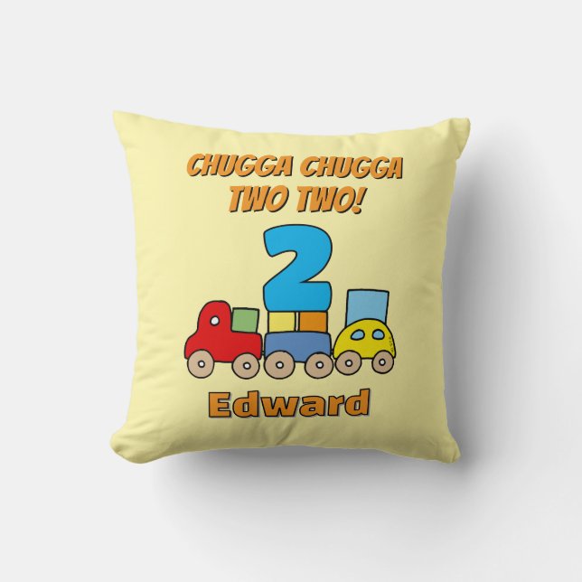 Chugga Chugga Two Two 2-årsdagståg Kudde (Framsida)