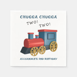 Chugga Two Two Tåg Andra Födelsedagen Pappersservett
