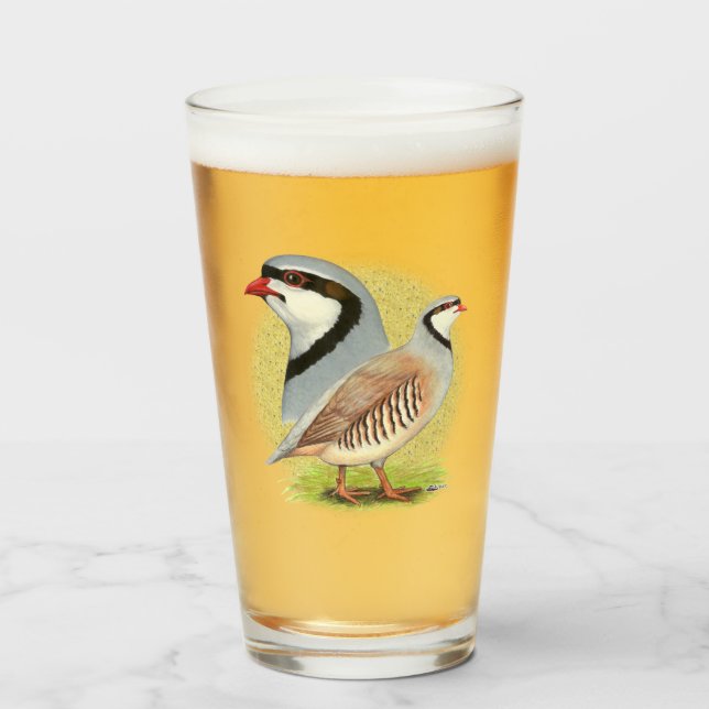 Chukar Partridge Combo Glaskopp (Framsida fylld)