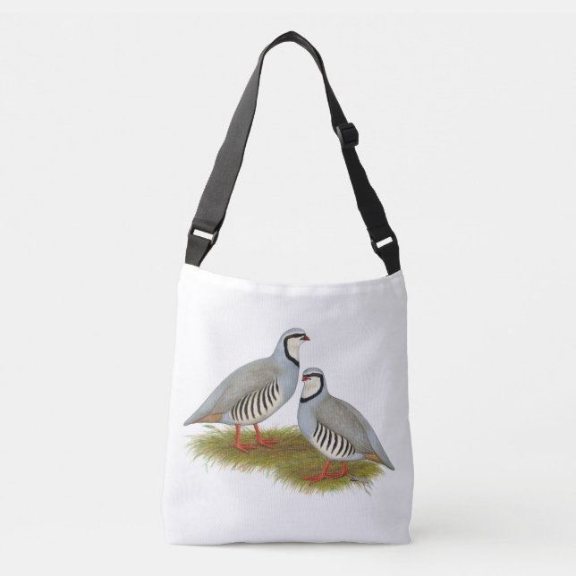 Chukar Partridge Pair Axelväska (Framsida)