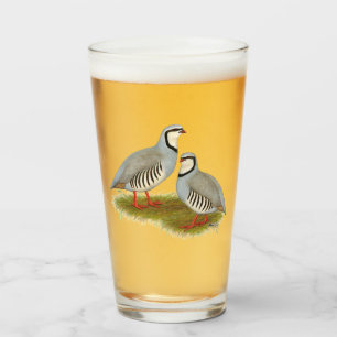 Chukar Partridge Pair Glaskopp