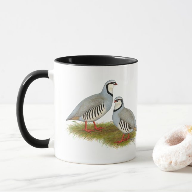 Chukar Partridge Pair Mugg (Med munk)